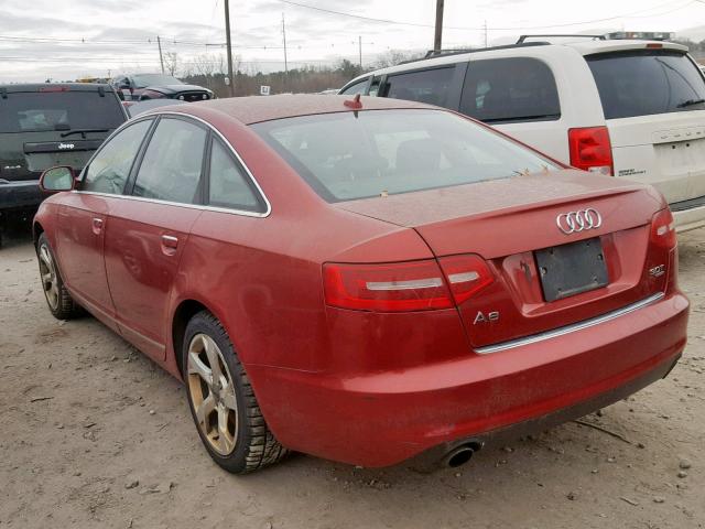 WAUWG94F09N050399 - 2009 AUDI A6 QUATTRO RED photo 3