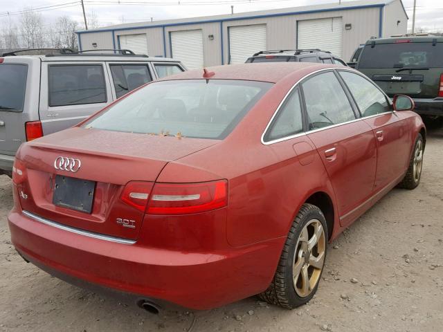 WAUWG94F09N050399 - 2009 AUDI A6 QUATTRO RED photo 4