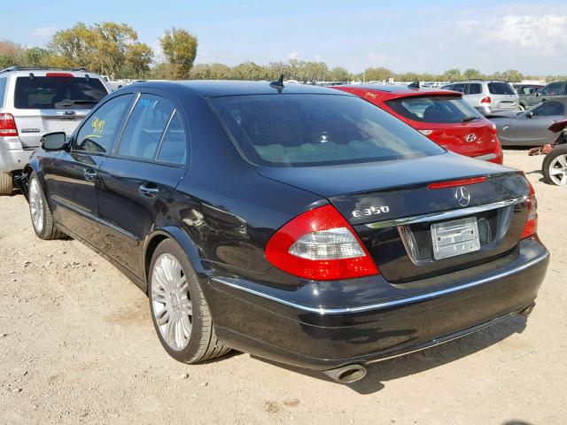 WDBUF56X58B213767 - 2008 MERCEDES-BENZ E 350 BLACK photo 3