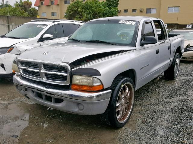 1B7GL2AN11S146067 - 2001 DODGE DAKOTA QUA SILVER photo 2