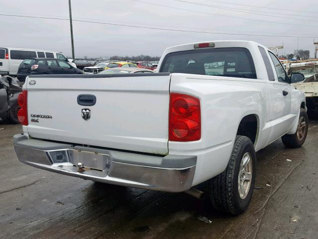 1D7HE42K66S671038 - 2006 DODGE DAKOTA SLT WHITE photo 4