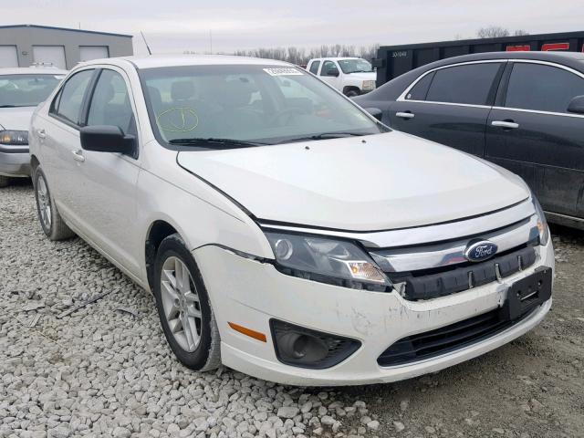 3FAHP0GA2CR107445 - 2012 FORD FUSION S WHITE photo 1