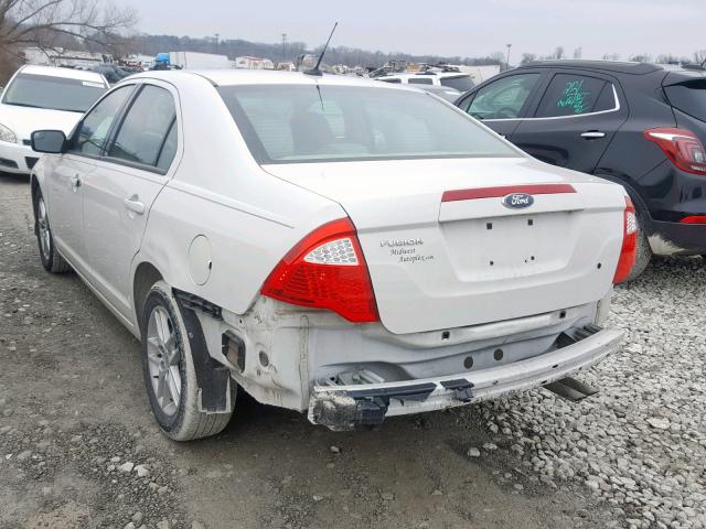 3FAHP0GA2CR107445 - 2012 FORD FUSION S WHITE photo 3