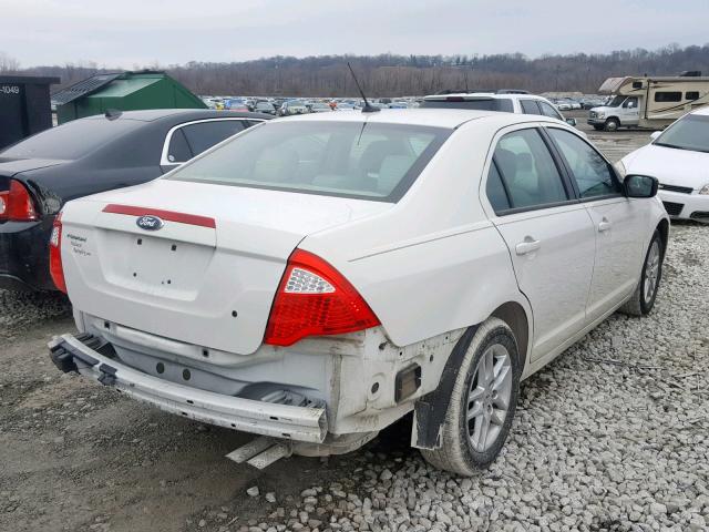 3FAHP0GA2CR107445 - 2012 FORD FUSION S WHITE photo 4