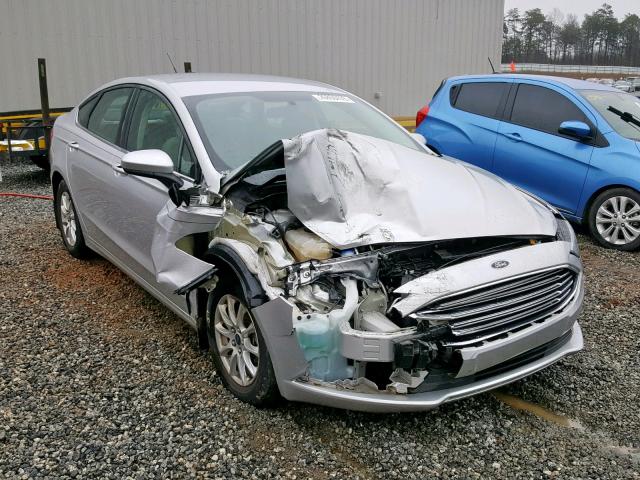 3FA6P0G71HR102868 - 2017 FORD FUSION S SILVER photo 1