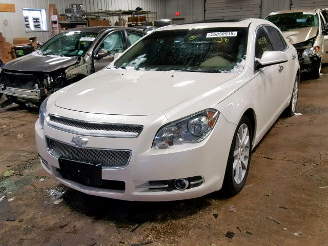 1G1ZE5E75BF145619 - 2011 CHEVROLET MALIBU LTZ WHITE photo 2