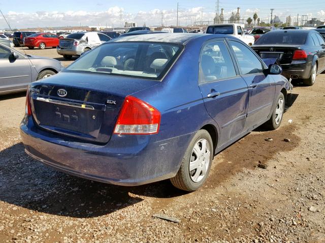 KNAFE122X85583088 - 2008 KIA SPECTRA EX BLUE photo 4