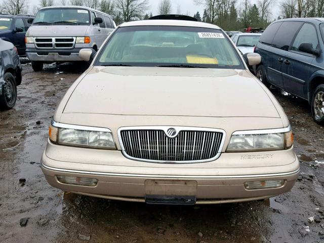 2MELM74W1VX722285 - 1997 MERCURY GRAND MARQ GOLD photo 9