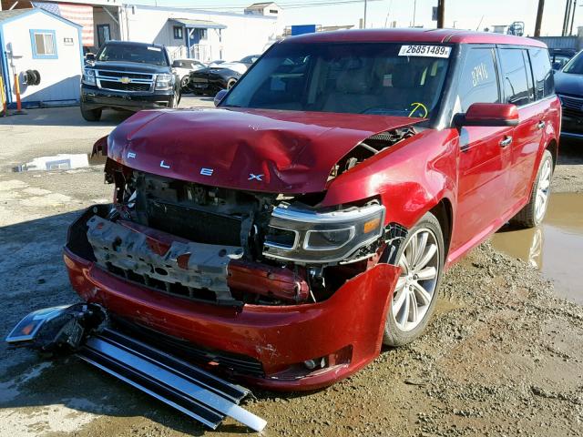 2FMHK6DT2DBD13040 - 2013 FORD FLEX LIMIT RED photo 2