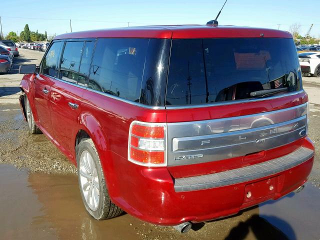 2FMHK6DT2DBD13040 - 2013 FORD FLEX LIMIT RED photo 3