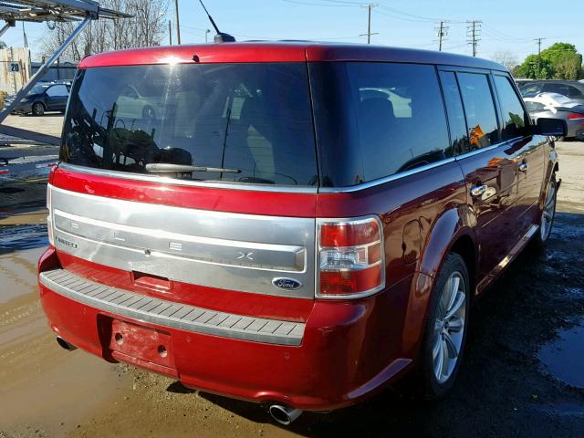 2FMHK6DT2DBD13040 - 2013 FORD FLEX LIMIT RED photo 4