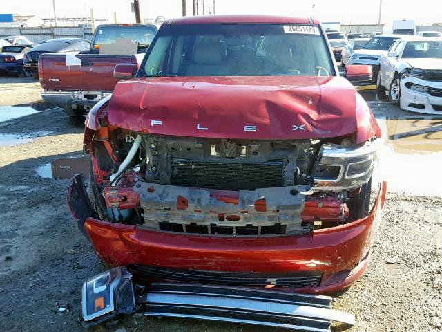 2FMHK6DT2DBD13040 - 2013 FORD FLEX LIMIT RED photo 9