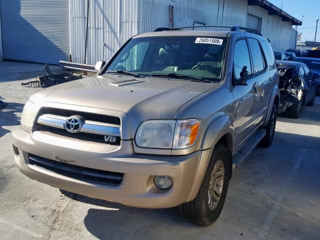 5TDZT38A05S239176 - 2005 TOYOTA SEQUOIA LI GOLD photo 2