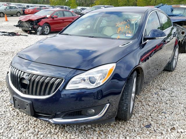 2G4GK5EXXG9176934 - 2016 BUICK REGAL BLUE photo 2