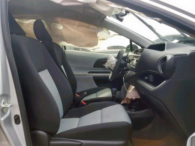 JTDKDTB31E1080271 - 2014 TOYOTA PRIUS C SILVER photo 5