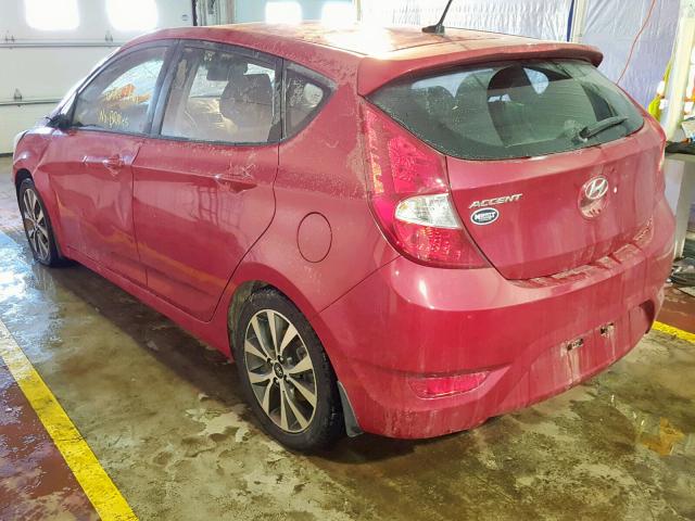 KMHCT5AEXHU305095 - 2017 HYUNDAI ACCENT SE RED photo 3