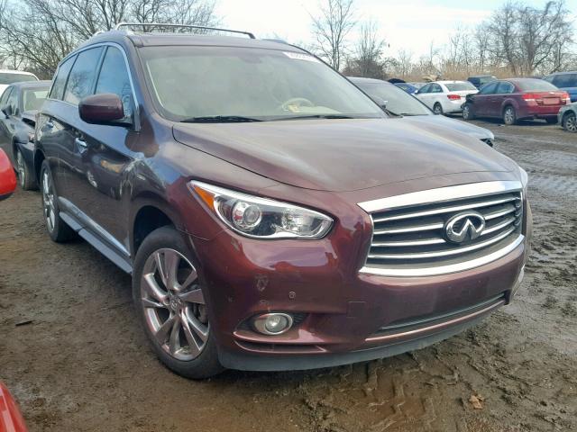 5N1AL0MM0DC338264 - 2013 INFINITI JX35 BURGUNDY photo 1