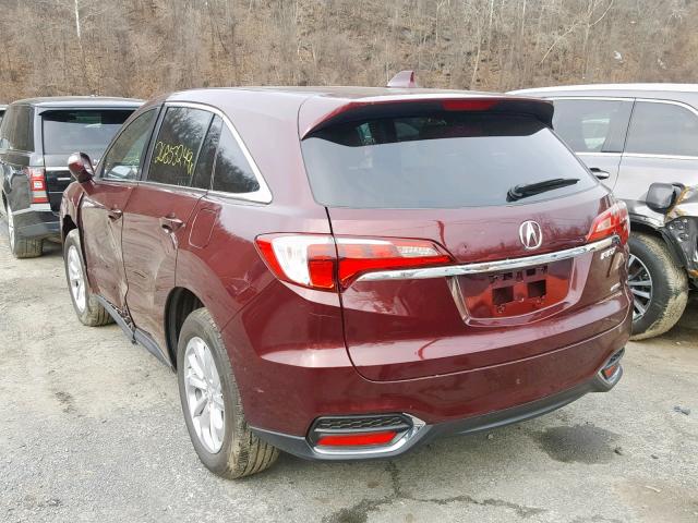 5J8TB4H32JL028154 - 2018 ACURA RDX BASE BURGUNDY photo 3