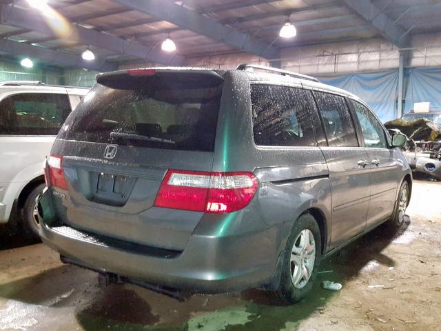 5FNRL38667B444343 - 2007 HONDA ODYSSEY EX ნაცრისფერი ფოტო 4
