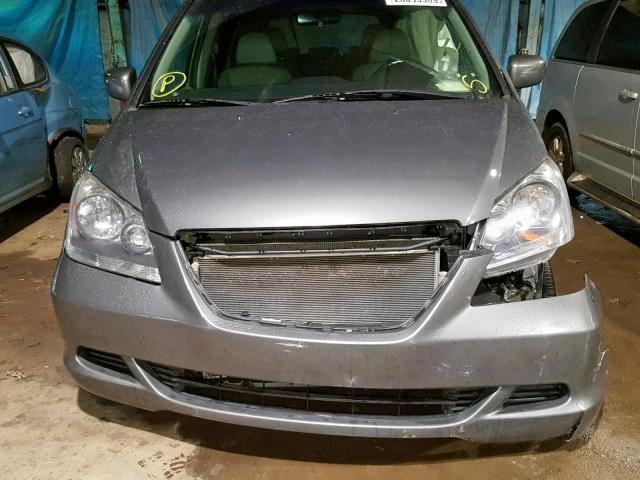 5FNRL38667B444343 - 2007 HONDA ODYSSEY EX ნაცრისფერი ფოტო 9