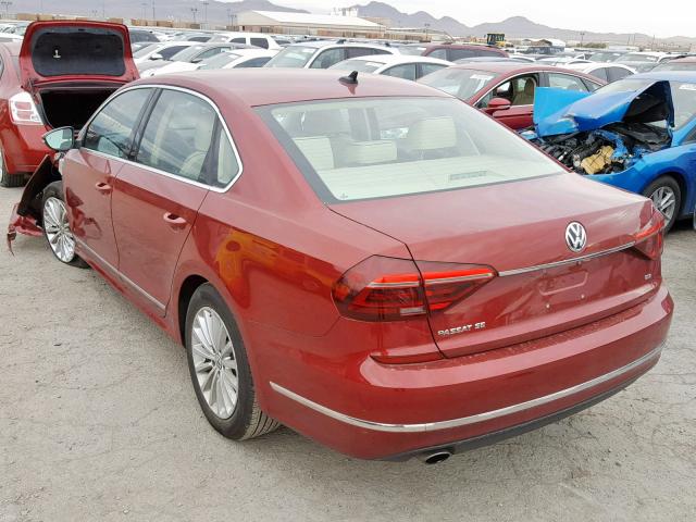 1VWBT7A30HC073751 - 2017 VOLKSWAGEN PASSAT SE RED photo 3