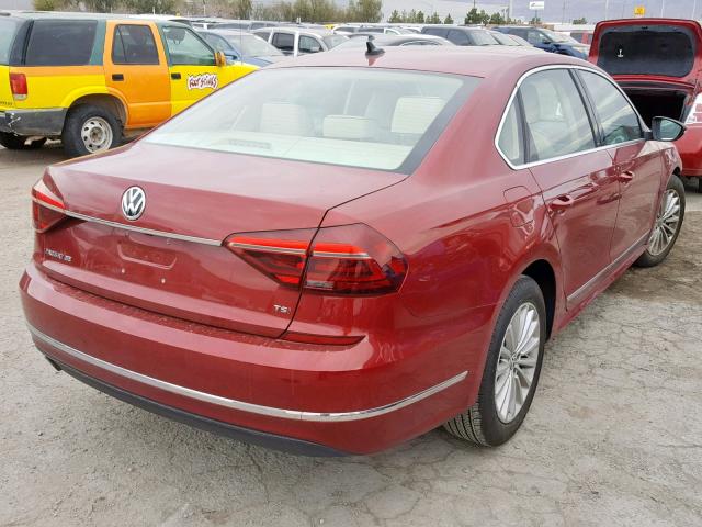 1VWBT7A30HC073751 - 2017 VOLKSWAGEN PASSAT SE RED photo 4