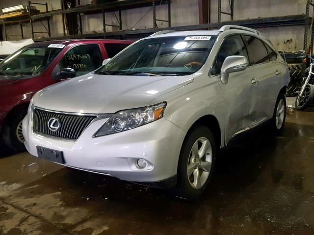 2T2BK1BA5BC093116 - 2011 LEXUS RX 350 SILVER photo 2