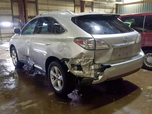 2T2BK1BA5BC093116 - 2011 LEXUS RX 350 SILVER photo 3