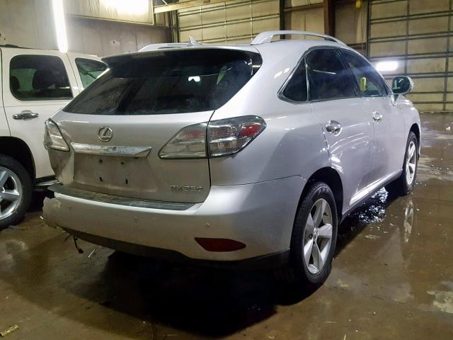 2T2BK1BA5BC093116 - 2011 LEXUS RX 350 SILVER photo 4