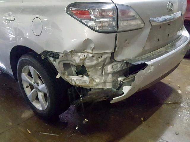 2T2BK1BA5BC093116 - 2011 LEXUS RX 350 SILVER photo 9