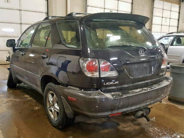 JTJHF10U930295255 - 2003 LEXUS RX 300 BLACK photo 3