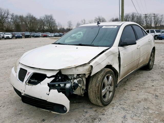 1G2ZH57N284115299 - 2008 PONTIAC G6 GT WHITE photo 2