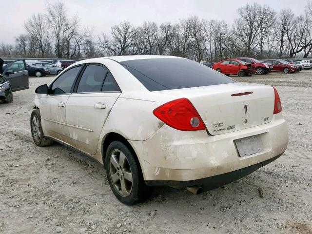 1G2ZH57N284115299 - 2008 PONTIAC G6 GT WHITE photo 3