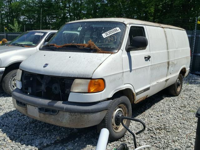 2B7JB21Y71K546924 - 2001 DODGE RAM VAN B2 WHITE photo 2