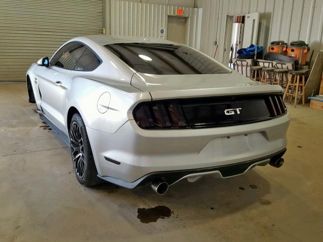 1FA6P8CF8F5387581 - 2015 FORD MUSTANG GT SILVER photo 3