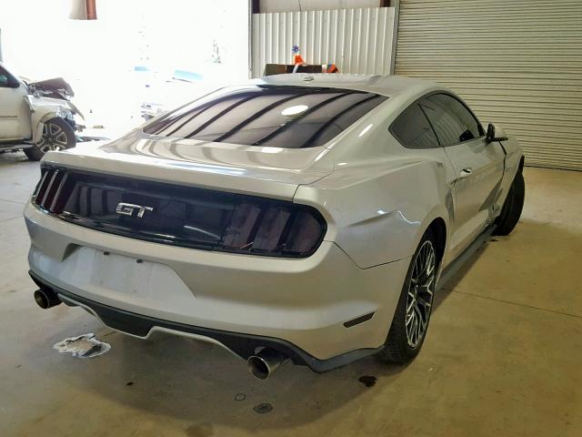 1FA6P8CF8F5387581 - 2015 FORD MUSTANG GT SILVER photo 4