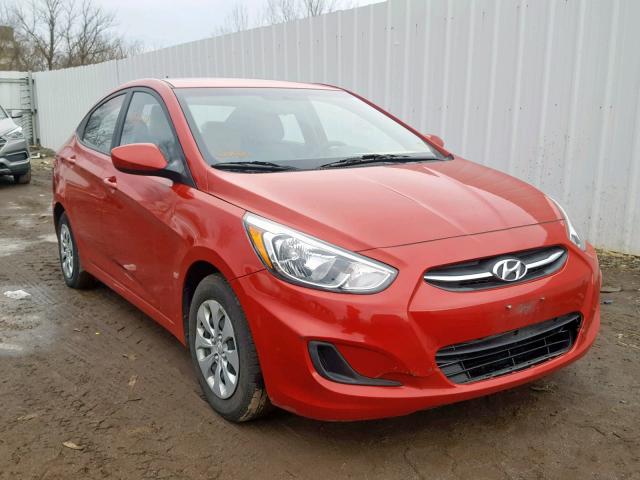 KMHCT4AEXGU073705 - 2016 HYUNDAI ACCENT SE RED photo 1