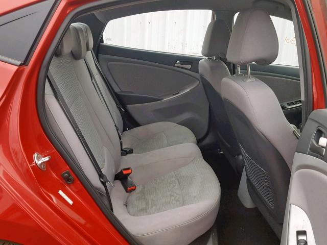 KMHCT4AEXGU073705 - 2016 HYUNDAI ACCENT SE RED photo 6