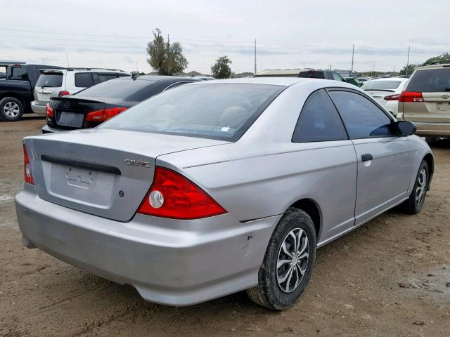 1HGEM22185L039504 - 2005 HONDA CIVIC DX V SILVER photo 4