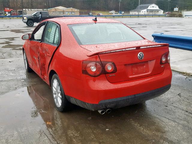 3VWRA71K09M015912 - 2009 VOLKSWAGEN JETTA WOLF RED photo 3