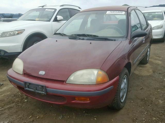 2C1MR5299S6742243 - 1995 GEO METRO BASE RED photo 2