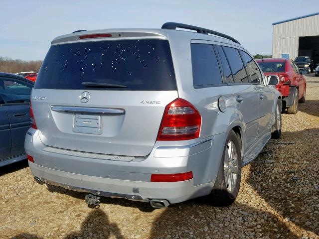 4JGBF71E97A276879 - 2007 MERCEDES-BENZ GL 450 4MA SILVER photo 4