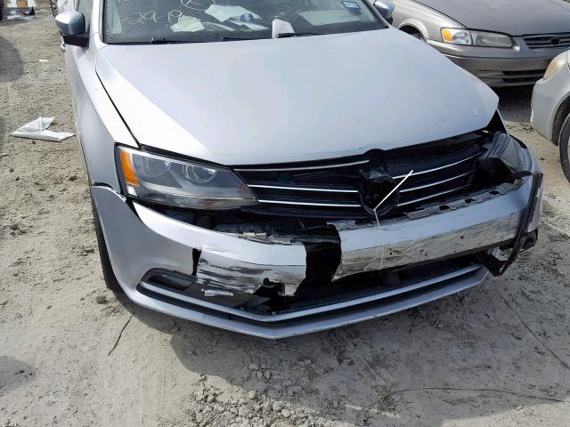 3VWL07AJ3FM357978 - 2015 VOLKSWAGEN JETTA SEL SILVER photo 9