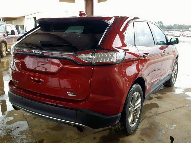 2FMPK3J99GBB86925 - 2016 FORD EDGE SEL RED photo 4