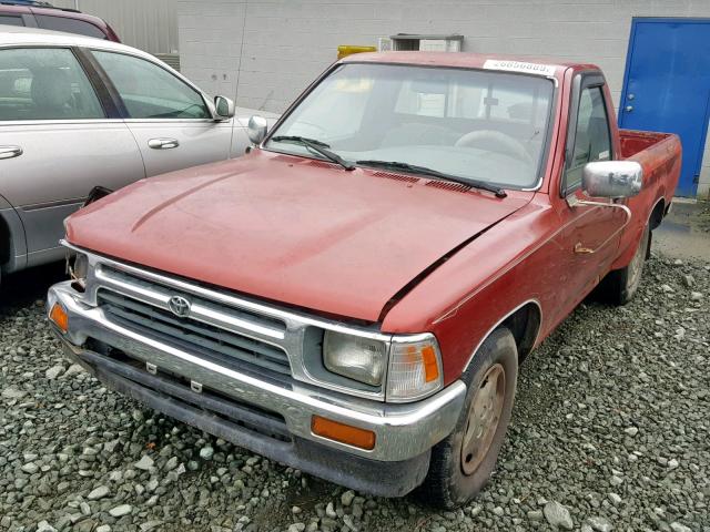 4TARN81P4PZ095800 - 1993 TOYOTA PICKUP 1/2 BURGUNDY photo 2