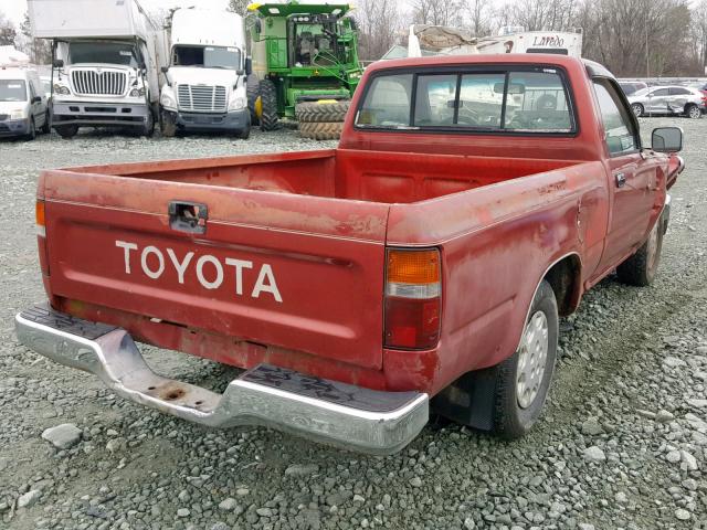 4TARN81P4PZ095800 - 1993 TOYOTA PICKUP 1/2 BURGUNDY photo 4