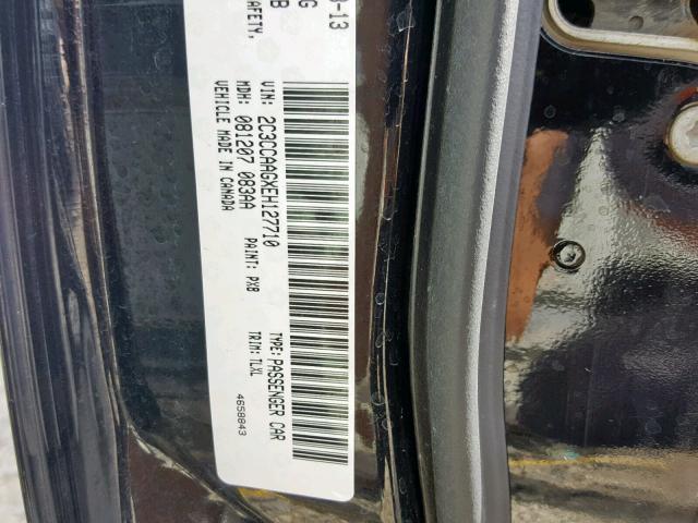 2C3CCAAGXEH127710 - 2014 CHRYSLER 300 BLACK photo 10