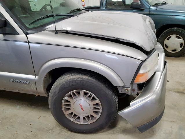 1GKCT18W91K127603 - 2001 GMC JIMMY SILVER photo 9