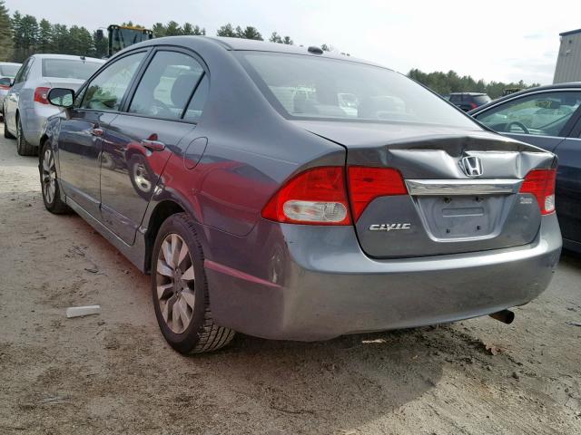 2HGFA16809H334260 - 2009 HONDA CIVIC EX SILVER photo 3