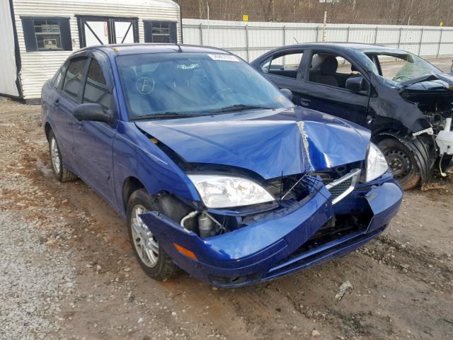 1FAFP34N35W151244 - 2005 FORD FOCUS ZX4 BLUE photo 1